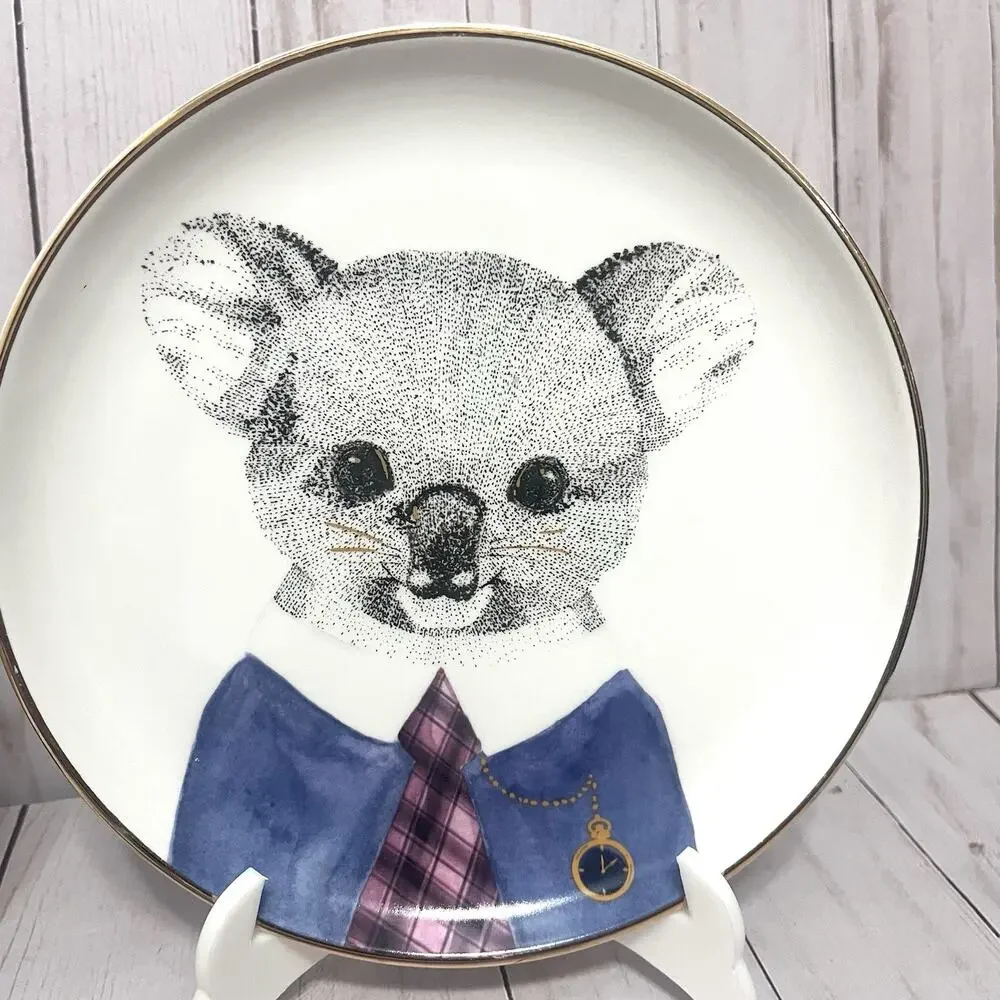 Pier 1 Book Club Collection Fine China Salad Plates set of 3 Different Prints